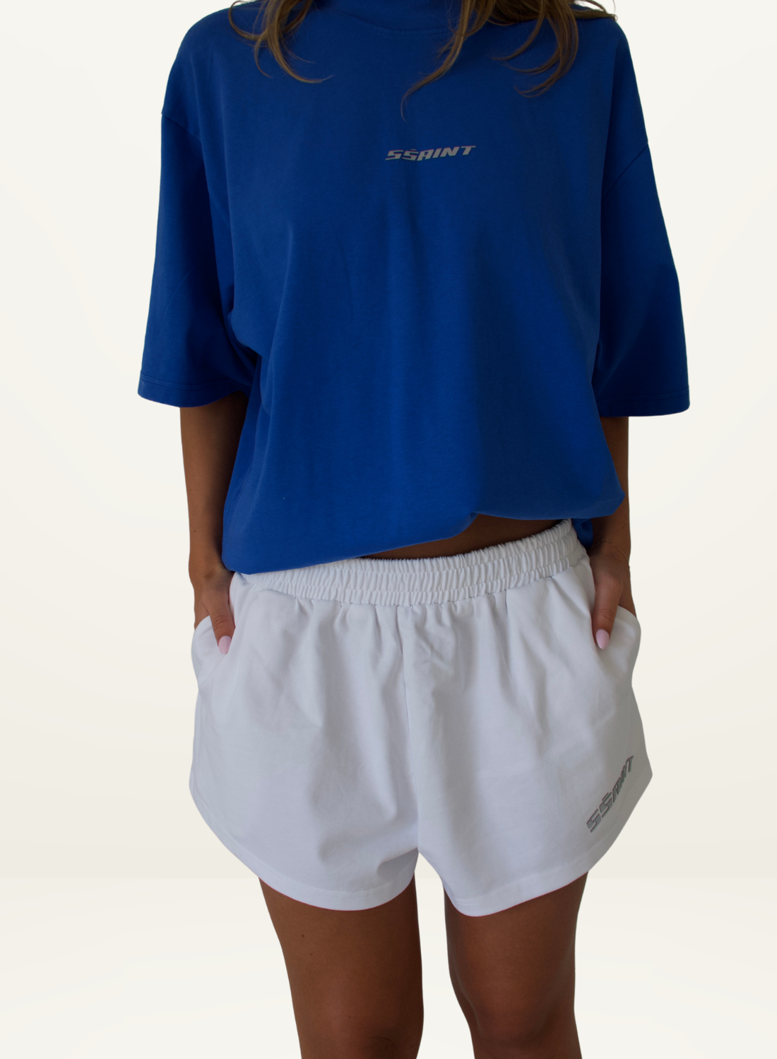 SSAINT Reflective Logo Tee in Dark Blue // COMING SOON