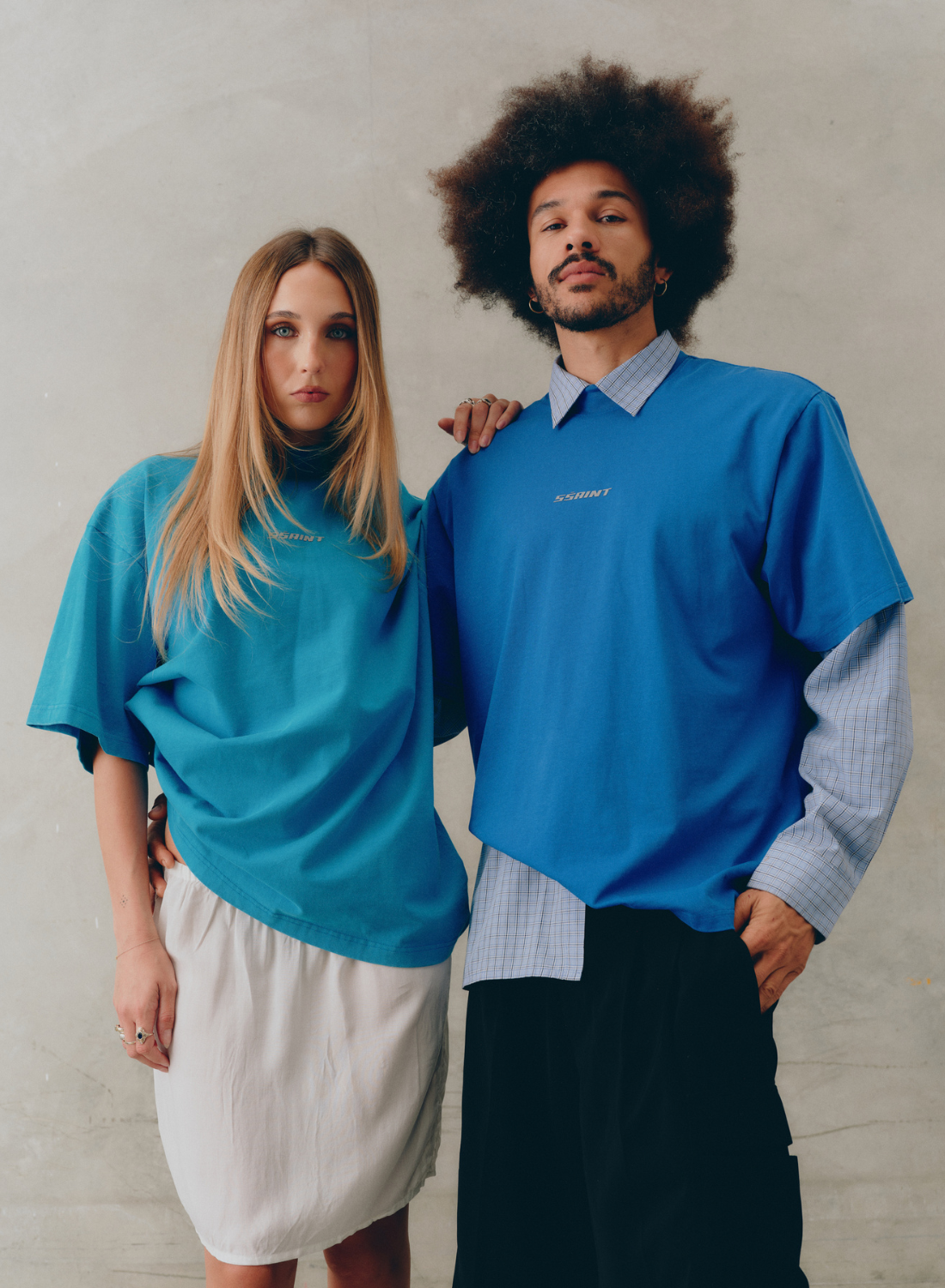 SSAINT Reflective Logo Tee in Dark Blue // COMING SOON