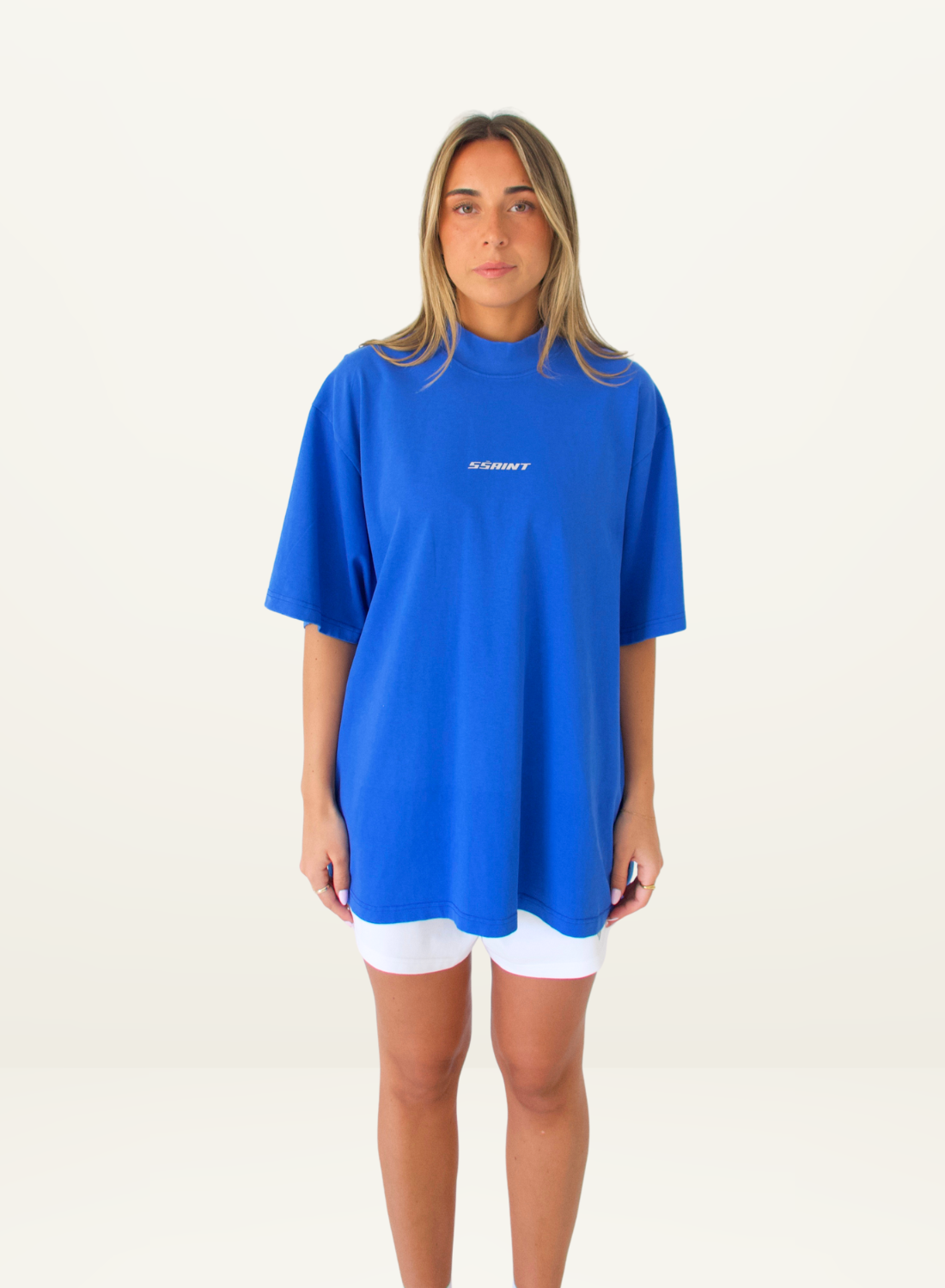 SSAINT Reflective Logo Tee in Dark Blue // COMING SOON