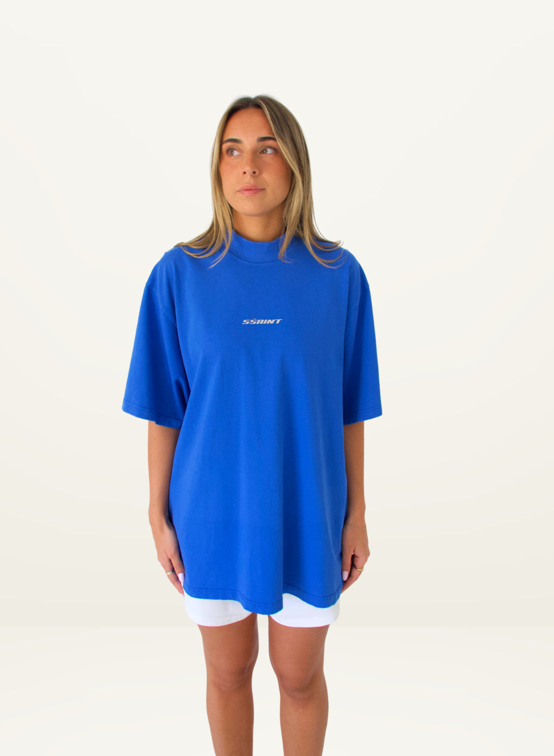 SSAINT Reflective Logo Tee in Dark Blue // COMING SOON