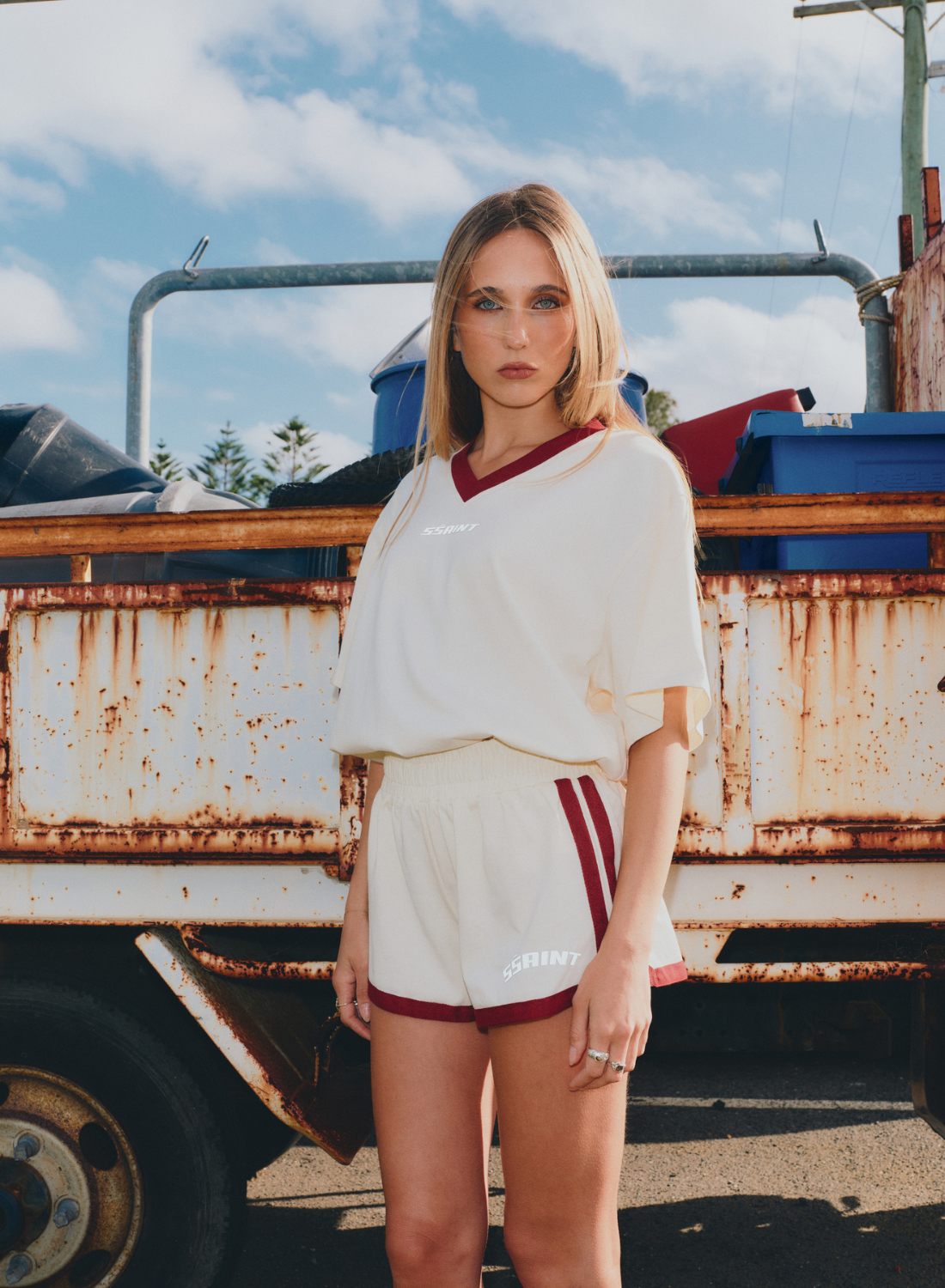 SSAINT Reflective V Shorts in Butter // COMING SOON