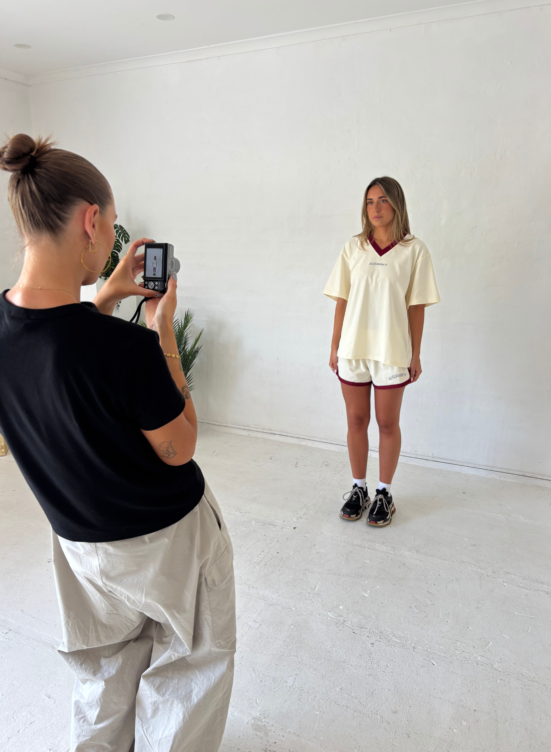 SSAINT Reflective V Shorts in Butter // COMING SOON