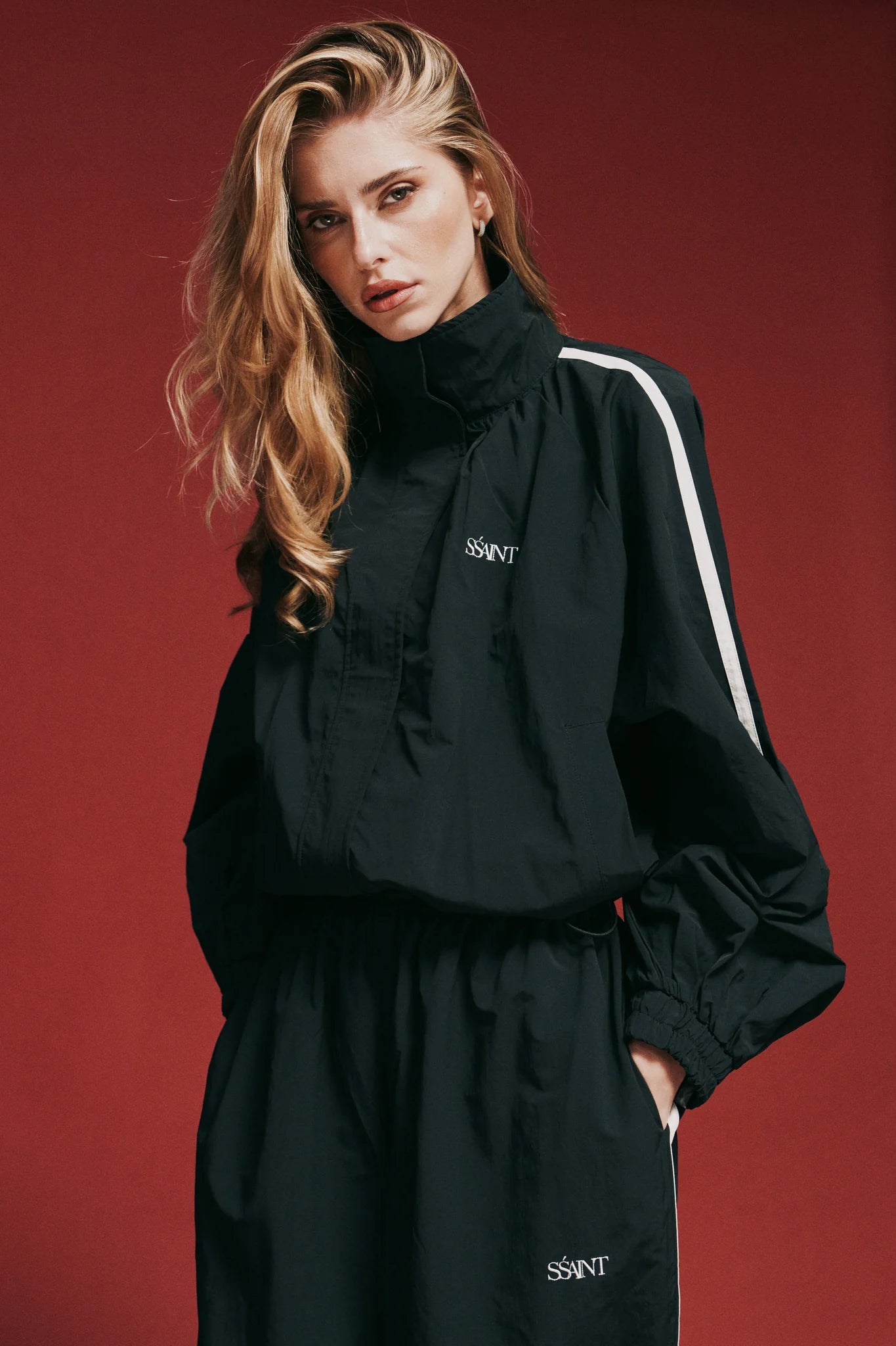 SSAINT Windbreaker Pant in Black