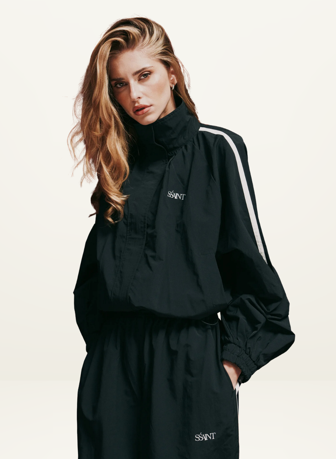 SSAINT Windbreaker Pant in Black
