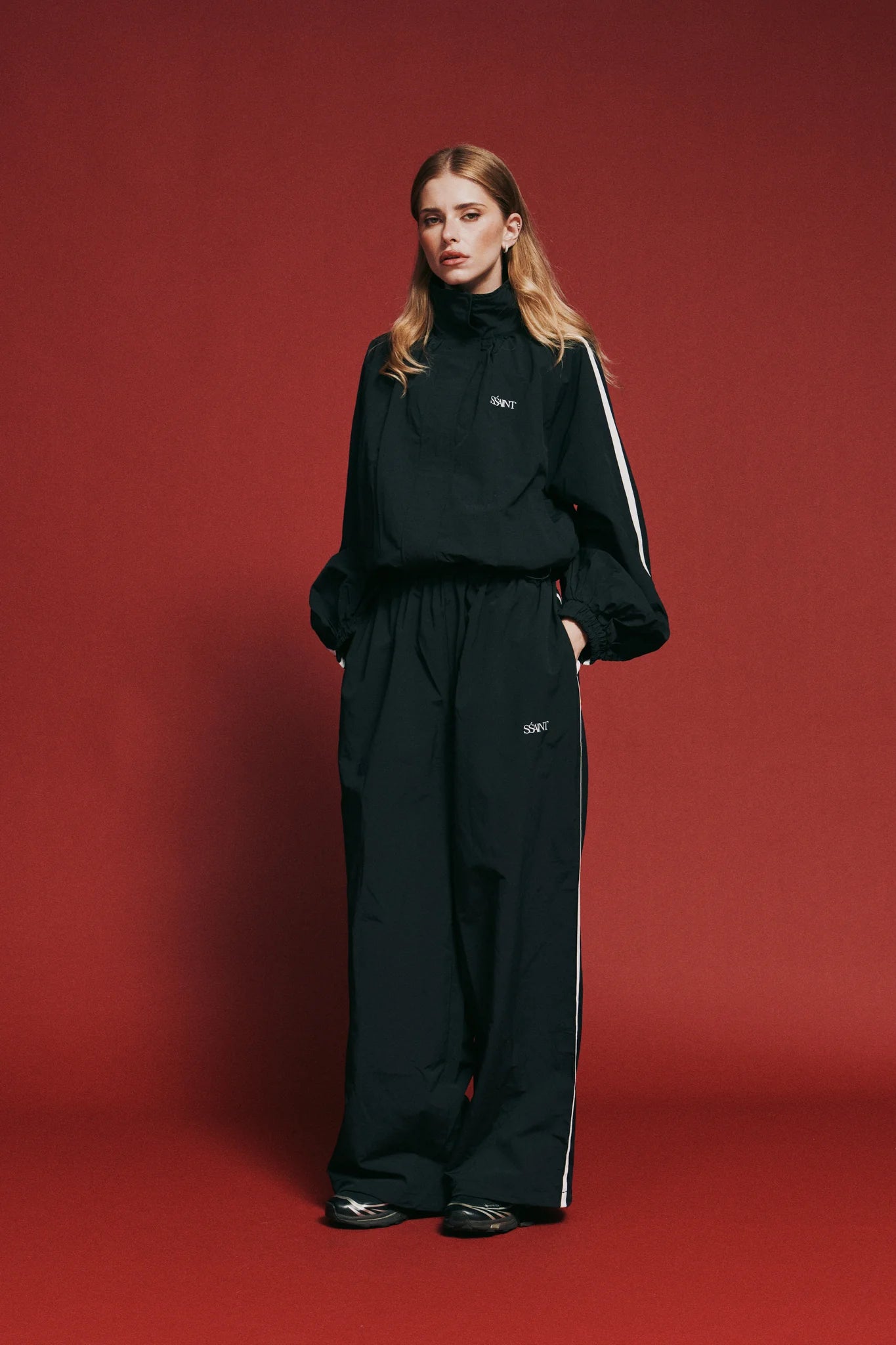 SSAINT Windbreaker Pant in Black