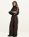 SSAINT Windbreaker Pant in Brown/Cream