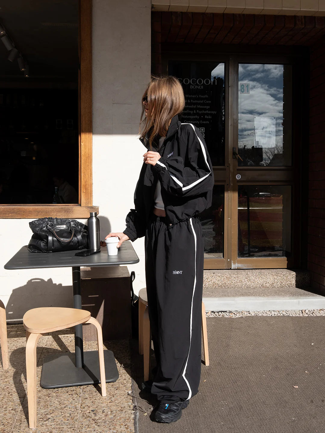SSAINT Windbreaker Zip Jacket in Black