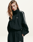 SSAINT Windbreaker Zip Jacket in Black