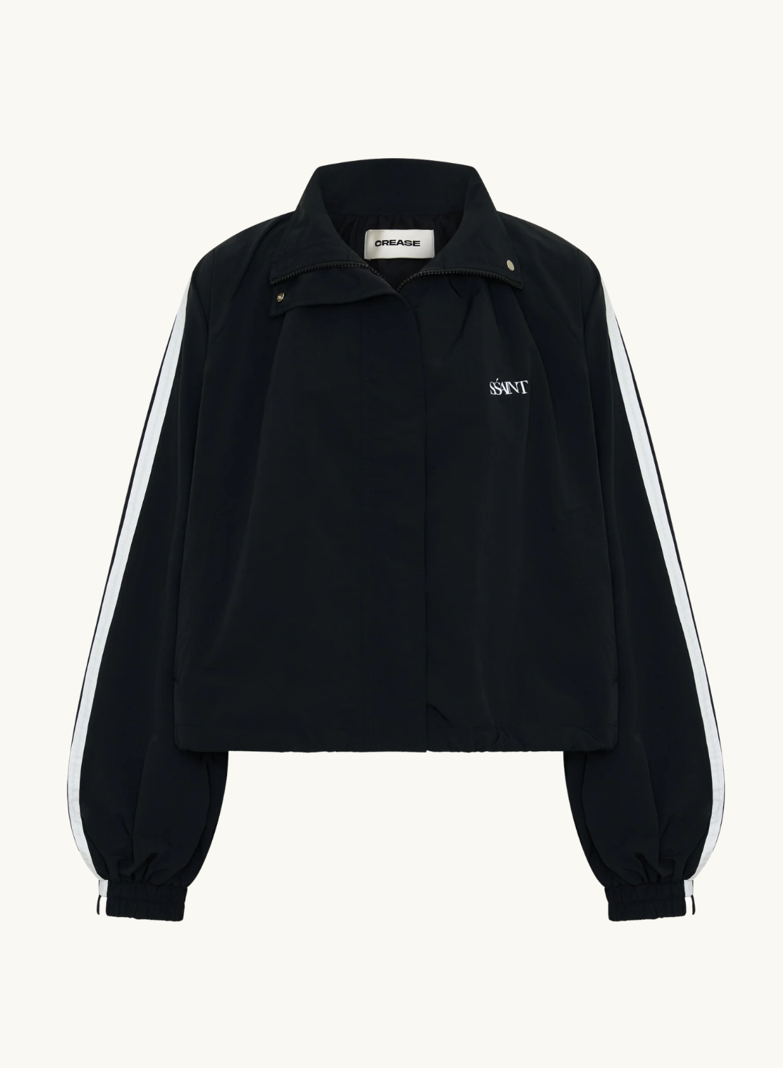 SSAINT Windbreaker Zip Jacket in Black