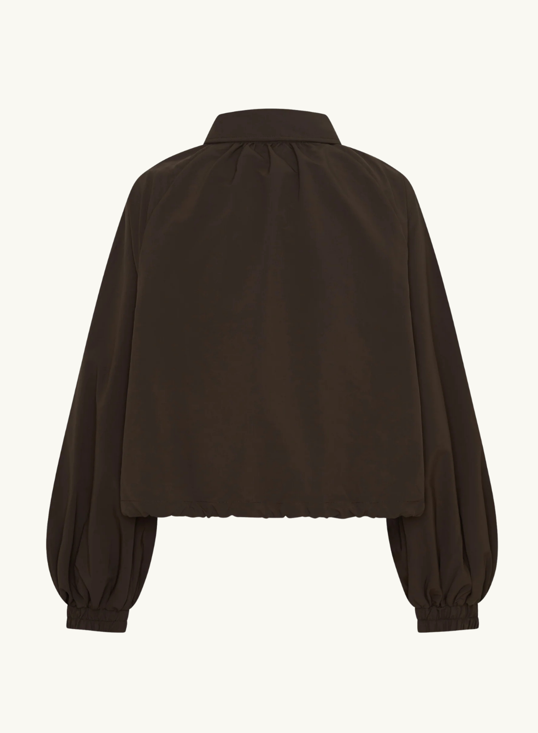 SSAINT Windbreaker Zip Jacket in Brown/Cream