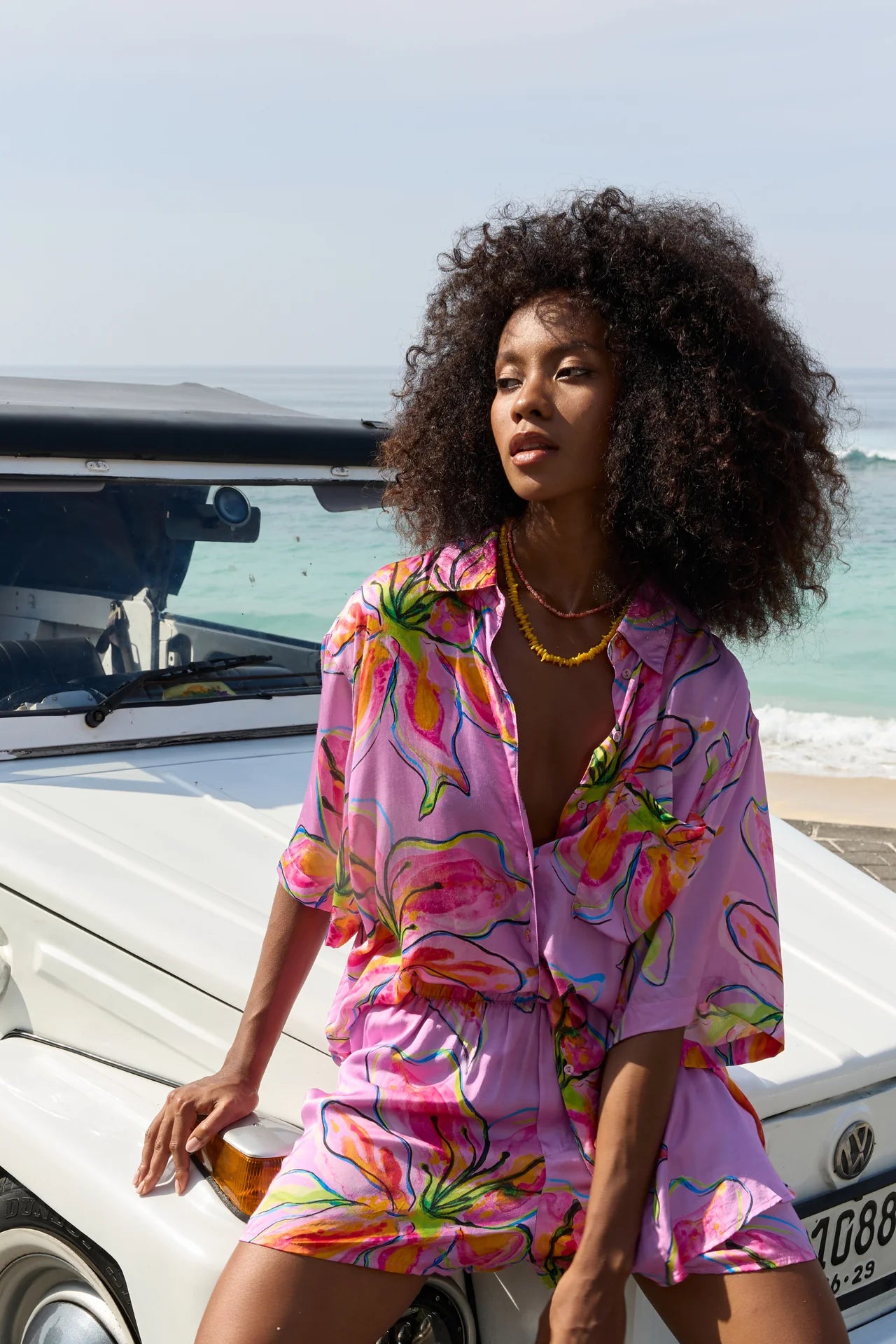 SUMMI SUMMI Elastic Shorts in Lilac Lily // LAST ONE SIZE XS