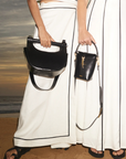 Sancia Almira Halfmoon Bag in BLACK