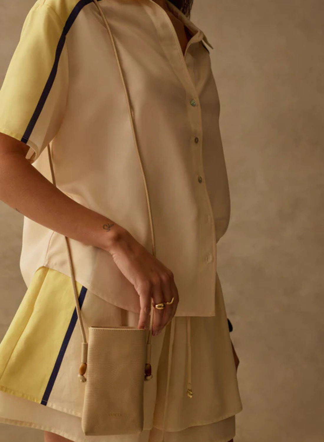 Sancia Alvide Bag in Almond Lizard