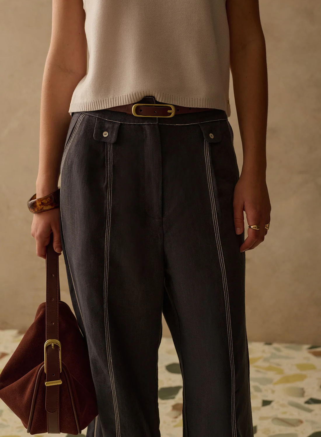 Sancia Antica Belt in Cocoa