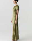 Satin Maxi Tee Dress OLIVE Third Form-Third Form-Frolic Girls