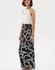 Sgraffito Wrap Maxi Skirt BLACK Sovere-Sovere-Frolic Girls