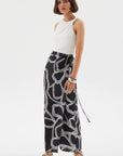 Sgraffito Wrap Maxi Skirt BLACK Sovere-Sovere-Frolic Girls