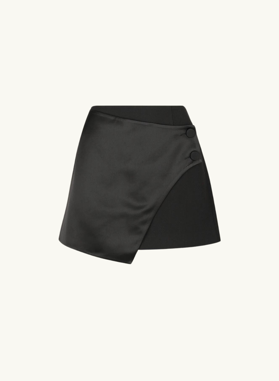 Shona Joy Adri Tuxedo Wrap Mini Skirt in BLACK-Shona Joy-Frolic Girls