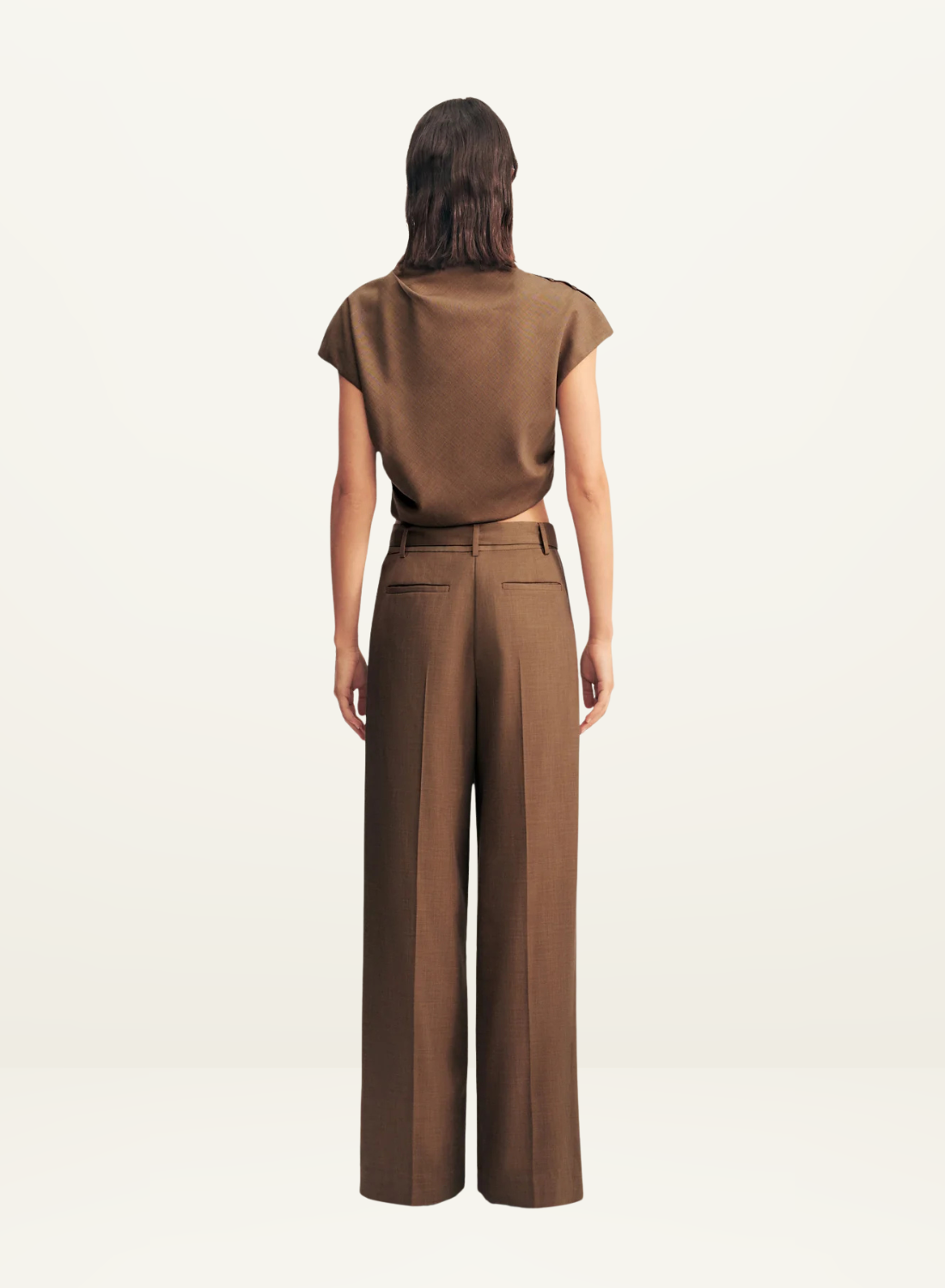 Shona Joy Asher Wide Leg Pant in Saddle