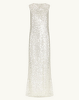 Shona Joy Asteri High Neck Sleeveless Maxi Dress in SILVER-Shona Joy-Frolic Girls