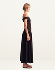 Shona Joy Brooks Off Shoulder Maxi Dress in Ganache