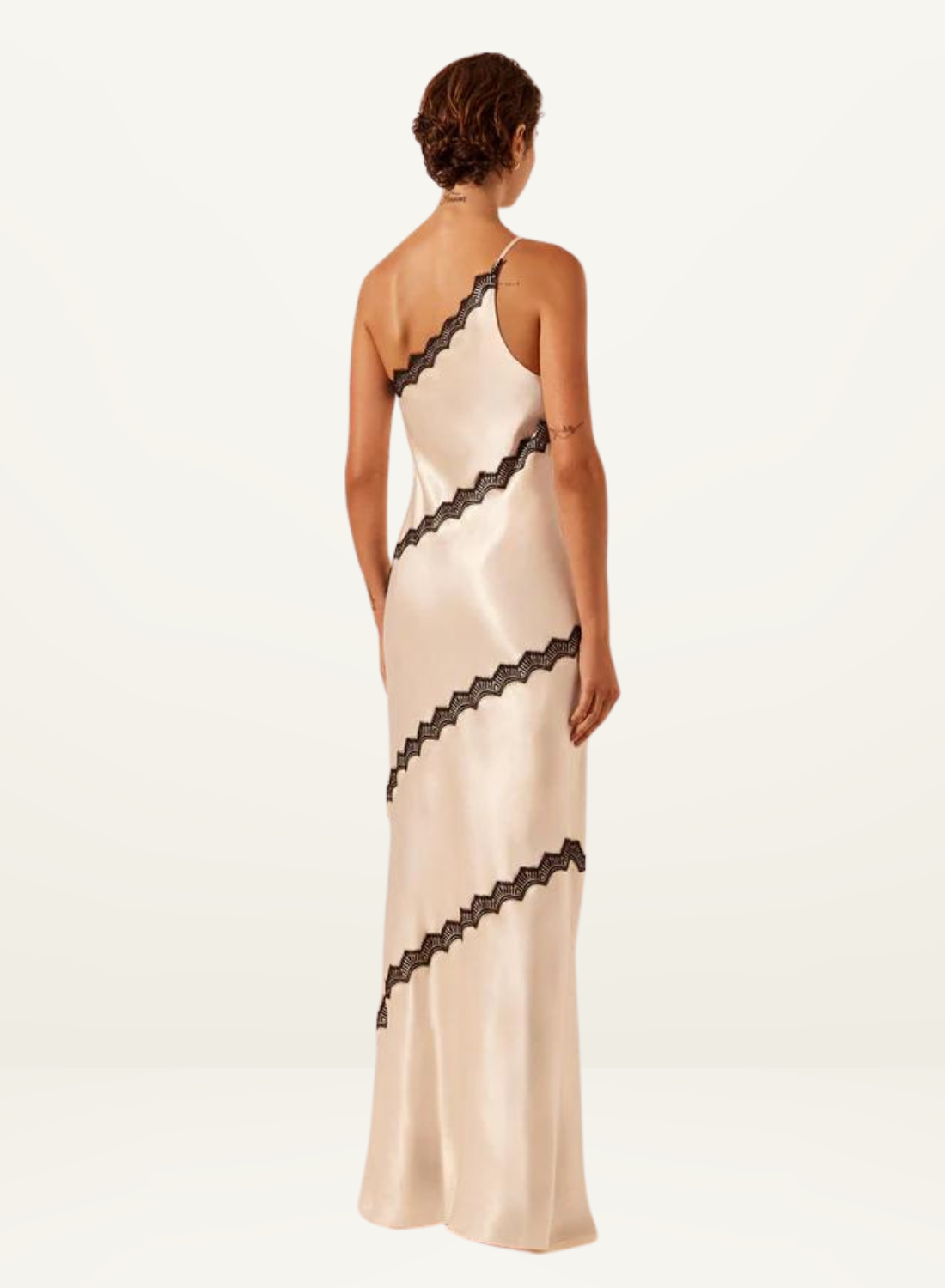 Shona Joy Camille Lace Asymmetrical Maxi Dress in CREAM-Shona Joy-Frolic Girls