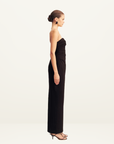 Shona Joy Campbell Strapless U Wire Maxi Dress in Black