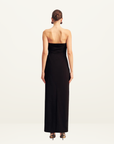 Shona Joy Campbell Strapless U Wire Maxi Dress in Black