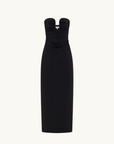 Shona Joy Campbell Strapless U Wire Maxi Dress in Black