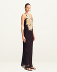 Shona Joy Cazador One Shoulder Cowl Back Maxi Dress in Natura Floral