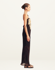 Shona Joy Cazador One Shoulder Cowl Back Maxi Dress in Natura Floral