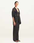 Shona Joy Houston Drawstring Pant in NOIR POLKA