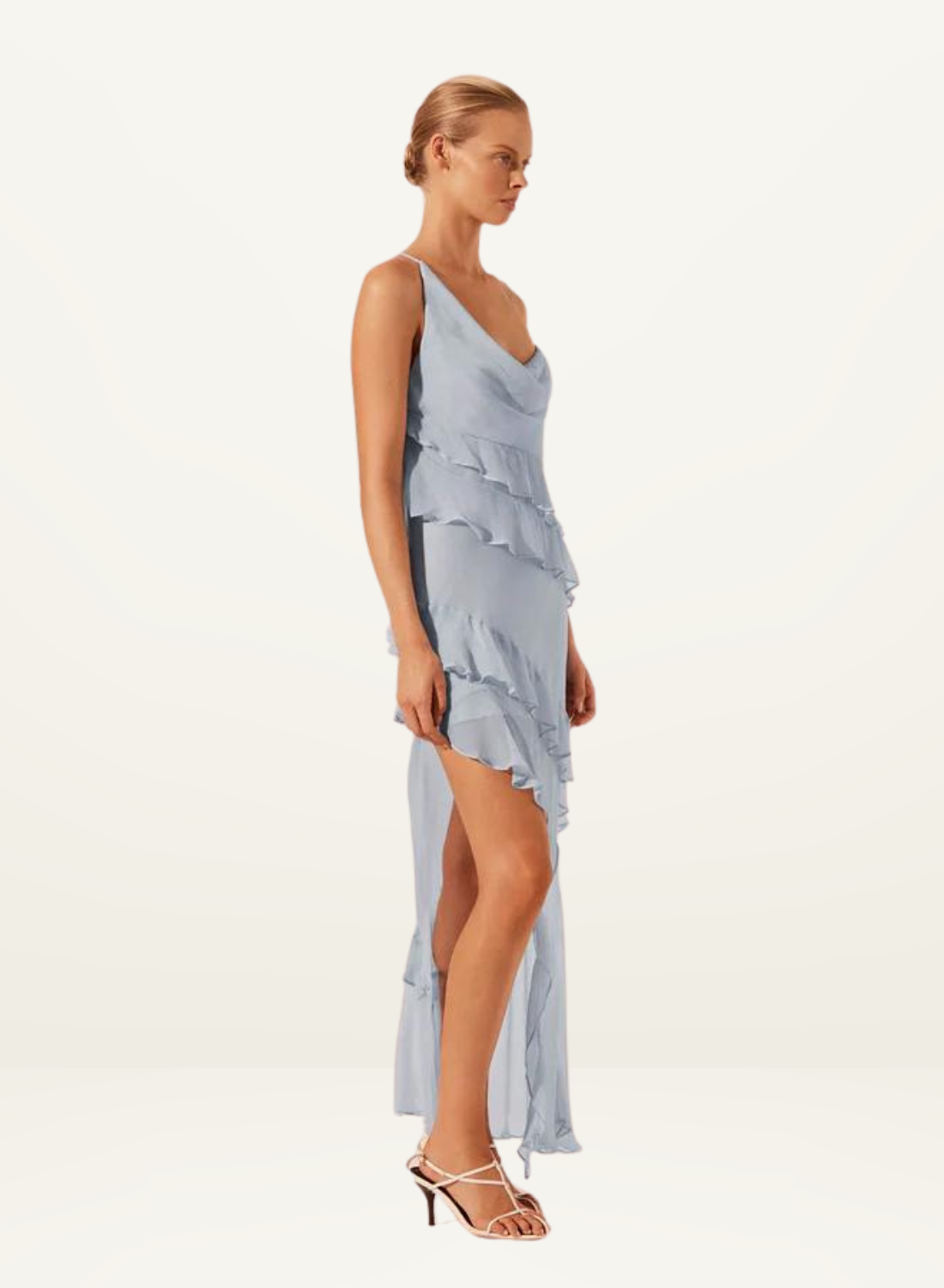 Layla Asymmetrical Ruffle Maxi Dress in SKY Shona Joy-Shona Joy-Frolic Girls