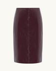 Shona Joy Lilou Patent Midi Skirt in Port Royale