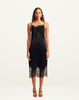 Shona Joy Lucia Lace Slip Dress in Black