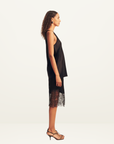 Shona Joy Lucia Lace Slip Skirt in Black