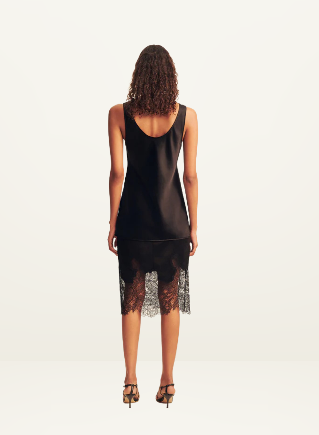 Shona Joy Lucia Lace Slip Skirt in Black