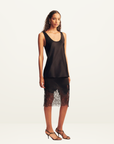 Shona Joy Lucia Lace Slip Skirt in Black