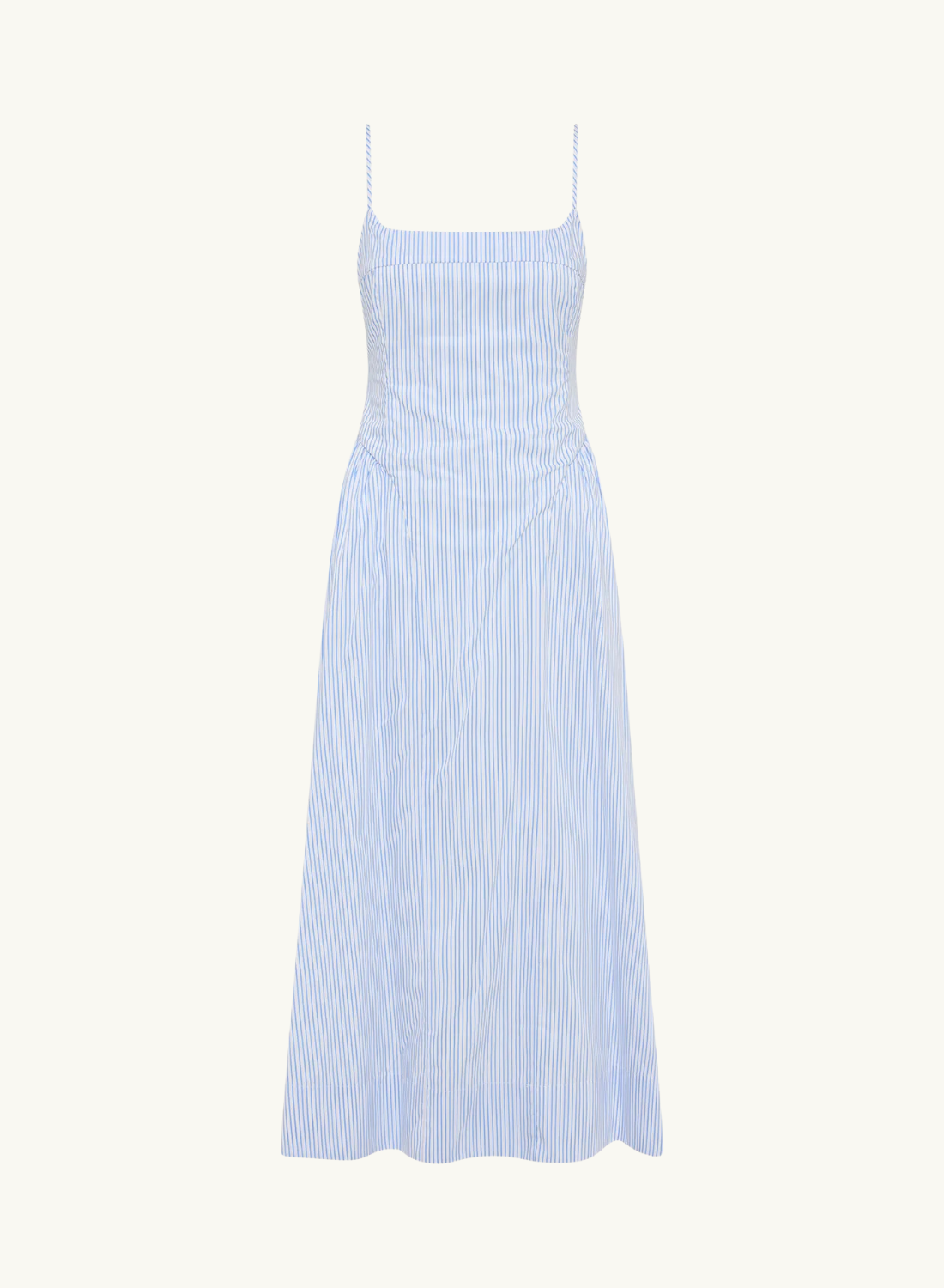 Shona Joy Saunder Square Neck Panelled Midi Dress in MARINE STRIPE