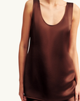 Shona Joy Savannah Scoop Neck Top in Coffee