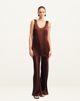 Shona Joy Savannah Scoop Neck Top in Coffee