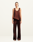 Shona Joy Savannah Scoop Neck Top in Coffee