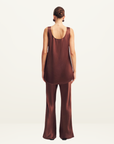 Shona Joy Savannah Scoop Neck Top in Coffee