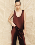 Shona Joy Savannah Scoop Neck Top in Coffee