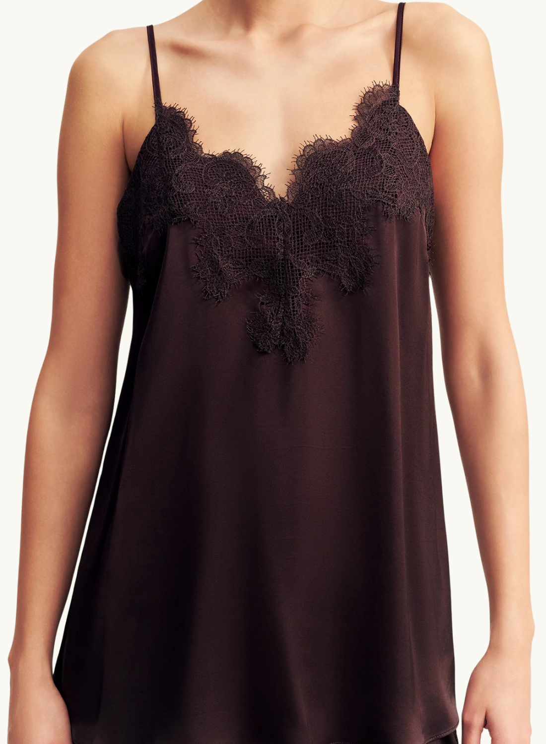 Shona Joy Simona Lace Cami in Espresso