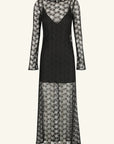 Sol Long Sleeve Lace Midi Dress BLACK Shona Joy-Shona Joy-Frolic Girls