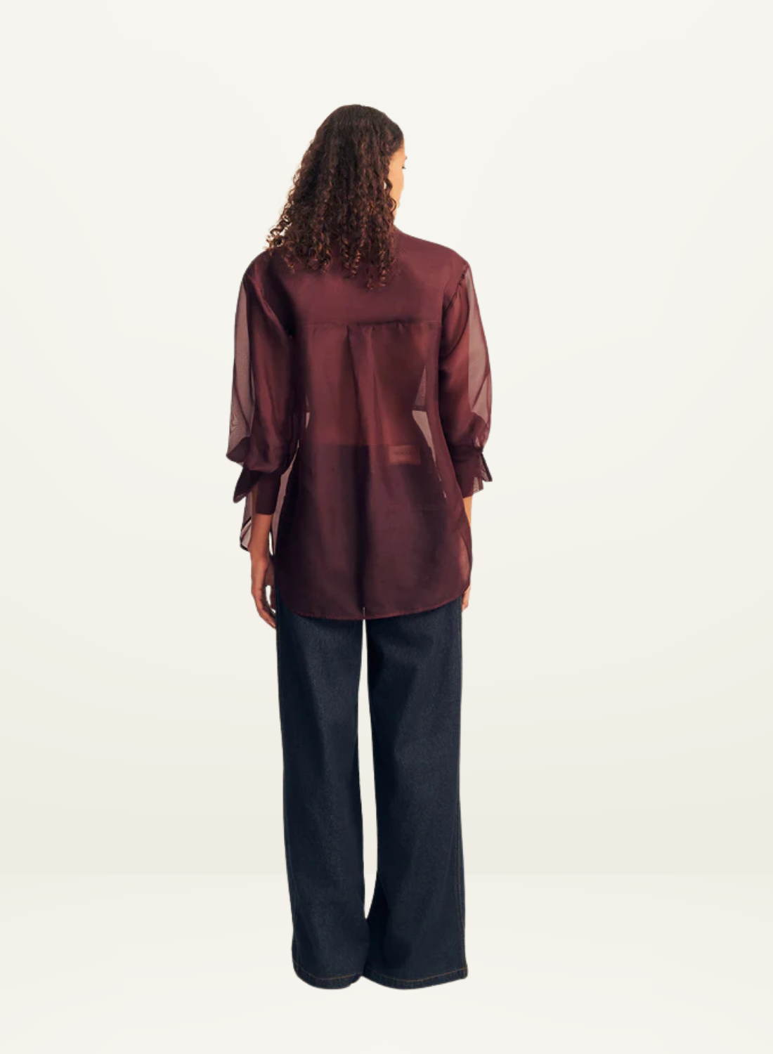 Shona Joy Tibby Silk Organza Shirt in Port Royale