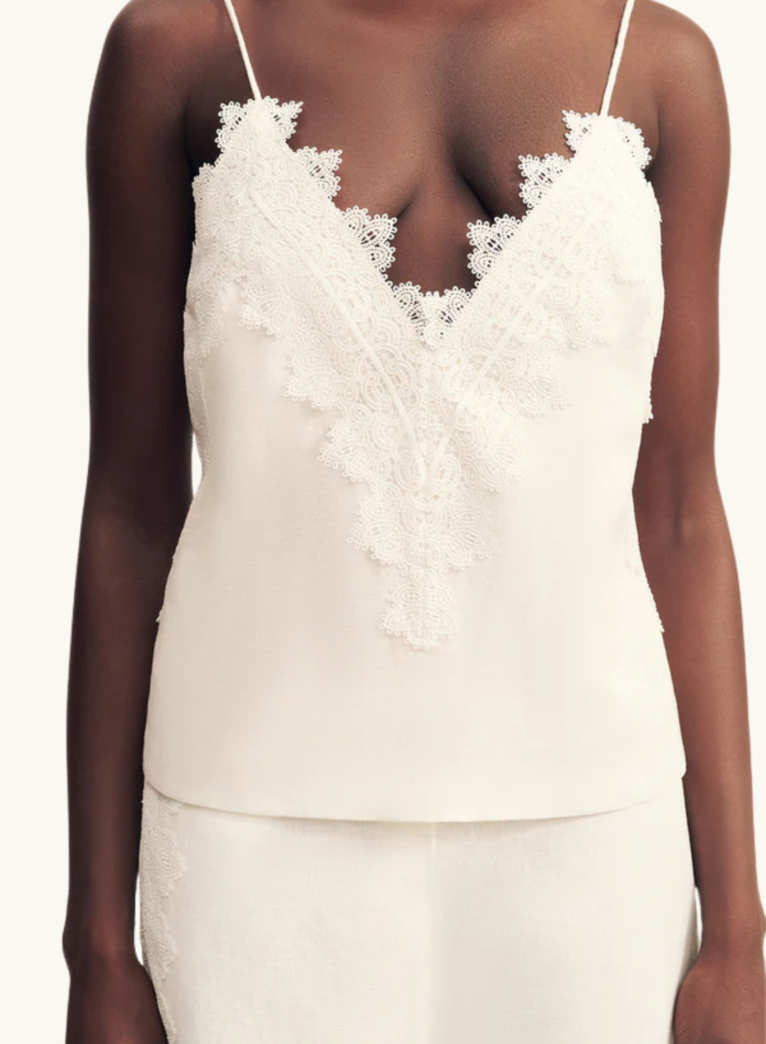 Shona Joy Toile Lace Cami in Ivory