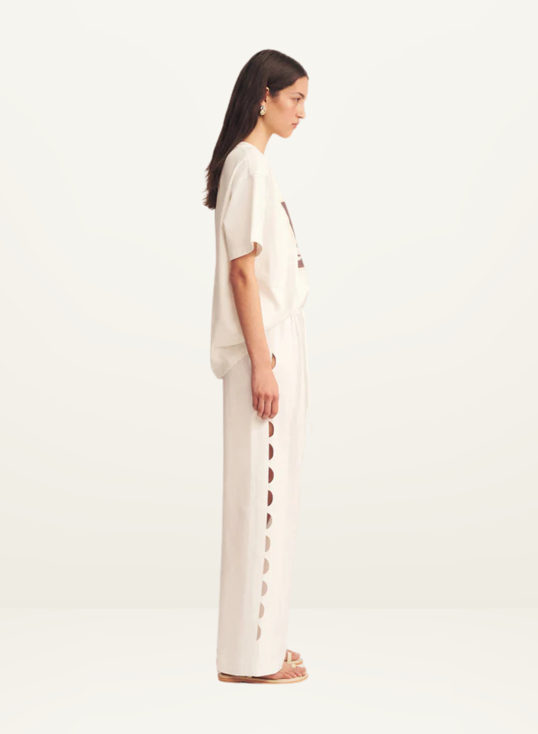 Shona Joy vespertine oversized boyfriend T-shirt in IVORY