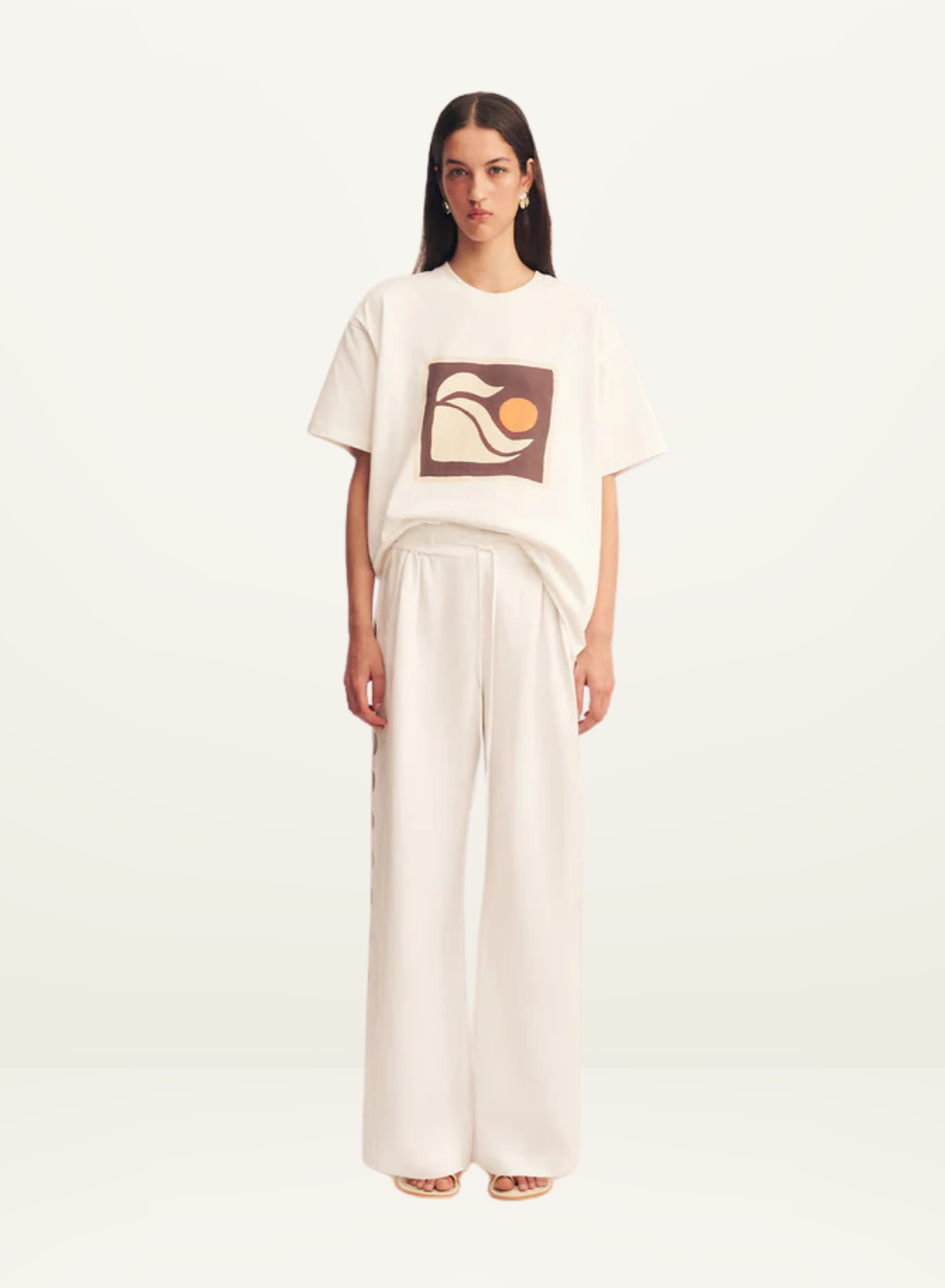 Shona Joy vespertine oversized boyfriend T-shirt in IVORY